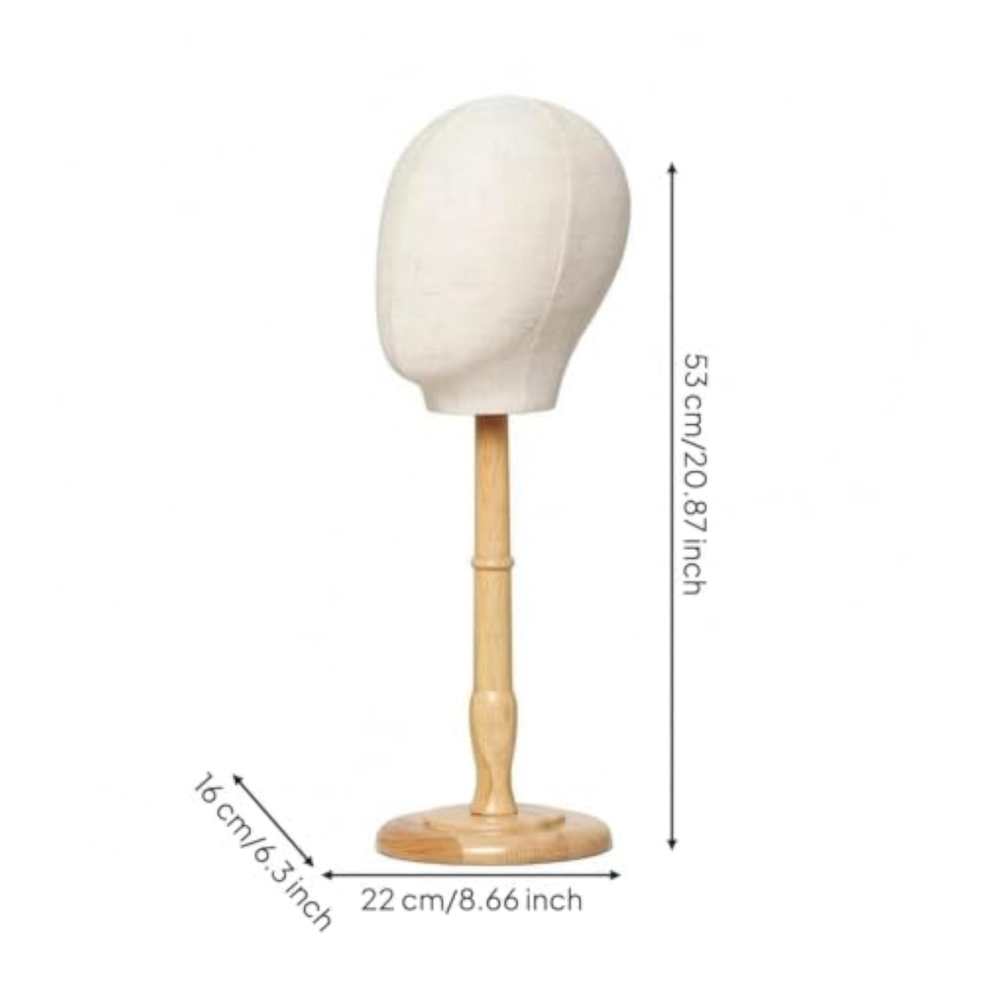 Cloth-Covered Hat Display Wooden Stand