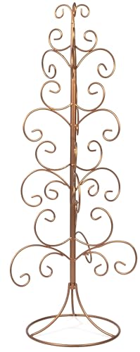 Red Co. 26” Metal Wire 5-Tier Ornament Display Tree Stand and Christmas Décor Holder - Copper