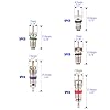 Aputoxz 102Pcs Car Air Conditioner Valve Core Schrader Valve Cores Accessories A/C R12 R134a Refrigeration Tire Valve Stem with Double Head Dual Dismantling Remover Installer Tool Assortment Kit #1