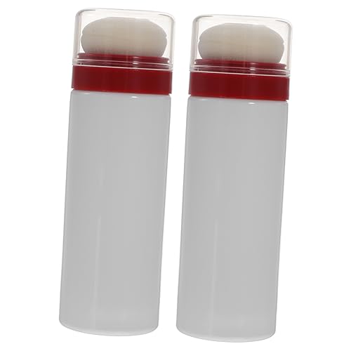 Toddmomy 2pcs Powder Puff Containers with Dust Cover Durable Talcum Powder Bottles for Boy Girl Easy to Clean present for Parents Lid Color Random Color