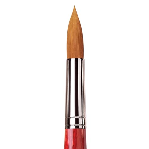 Image of da Vinci Watercolor Series 5580 CosmoTop Spin Paint Brush, Round Synthetic with Red Handle, Size 24 (5580-24)