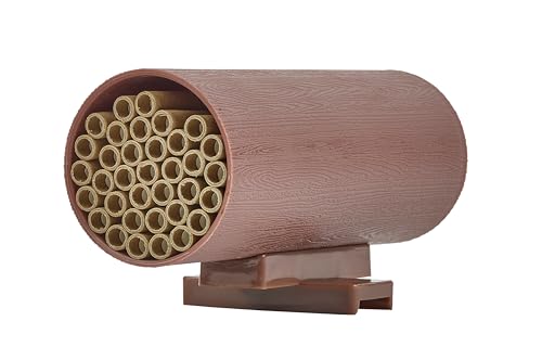 Insect Lore Mason Bee Habitat - House for Peaceful Pollinators - Includes Mounting Supplies and Nesting Tubes
