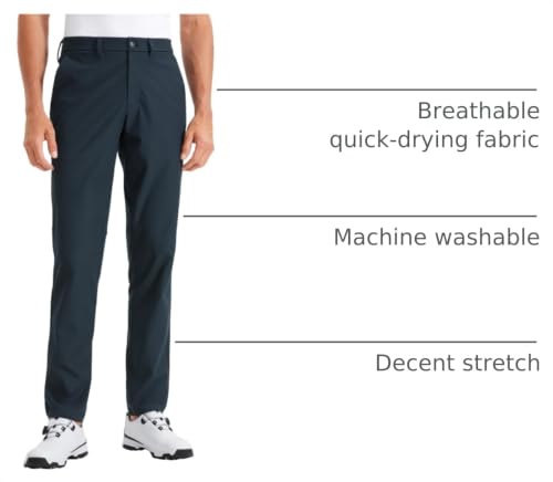 Image of CRZ YOGA All Day Comfy Golf Pants 28 inch /30 inch /32 inch /34 inch /36 inch | Decent Stretch, Wrinkle-Resistant, Casual, Slightly Tapered Leg, Flat Front, Pockets, Trousers for Men