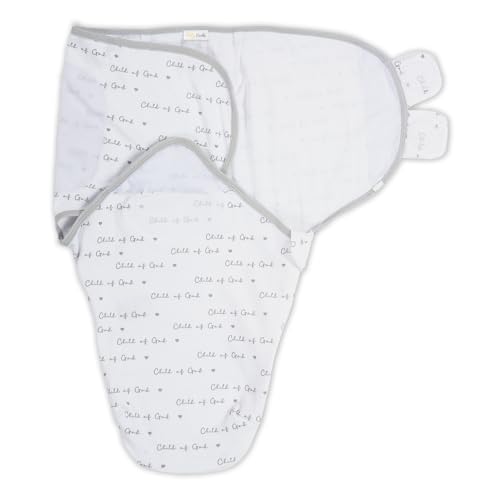 Image of LollyBanks Swaddles 100% Organic Cotton for Boys and Girls, 0-3 Months Newborn Swaddle Sack with Easy Change Zipper, Sleep Swaddle Neutral Baby Registry (Christian Baby)