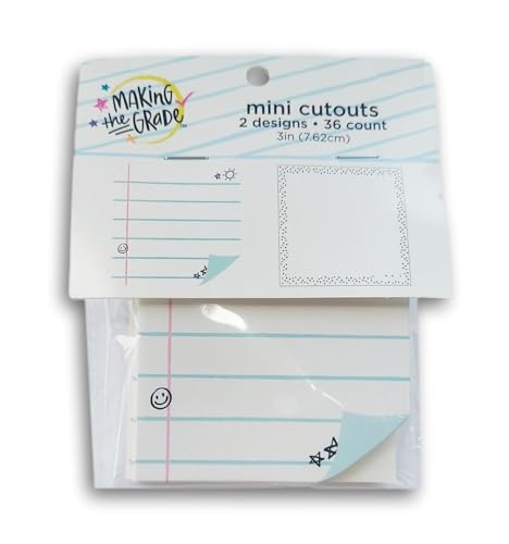 Making the Grade Notebook Paper and Dotted Edge Cutout Student Badge - Mini Bulletin Board Decor Shapes - 36 Pieces image 4