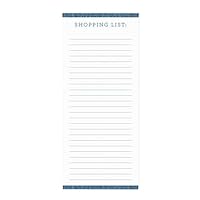 Graphique Magnetic Notepad, Chambray – 100 Sheets, 4\u201D x 9.25\u201D x .5\u201D – Front Says, \u201CShopping List\u201D, Sticks to Any Magnetic Surface, Perfect for Shopping and Grocery Lists, Makes a Great Gift