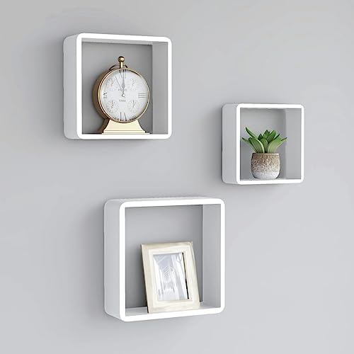Zeehear Juego de 3 estanterías de pared flotantes, 28/24/20 cm de ancho, estantes decorativos para libros, coleccionables, estantes flotantes para pared (3 unidades)
