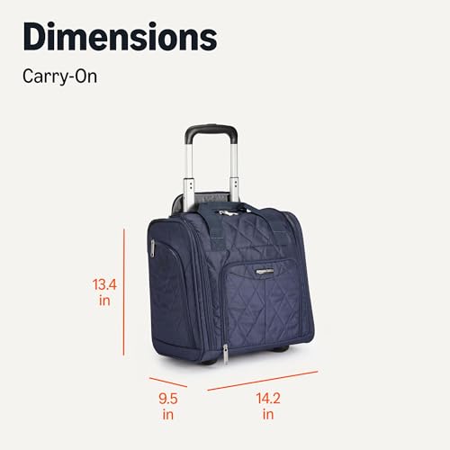 Amazon Basics Underseat Carry-On Rolling Travel Luggage Bag