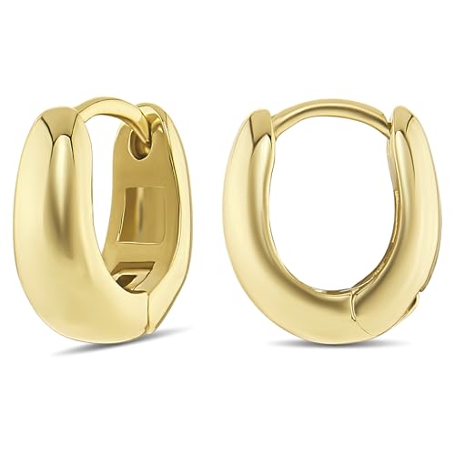 MILLA 14k Gold Huggie Earrings or Sterling Silver Huggie Earrings for Women Multipack & Individuals - Ear Huggers Earrings for Women Trendy Y2K Earrings, Preppy Earrings - Lightweight & Hypoallergenic