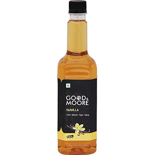 GOOD&MOORE Vanilla Syrup | For Coffee, Milkshake, Frappe, Cold-Coffee, Pancakes, Beverages And More | Concentrated Syrup | Ready To Mix | Mixer | Premium Syrup | 750Ml, Liquid - Image 2