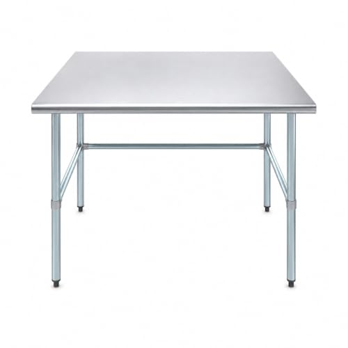 Image of AmGood Stainless Steel Work Table | Metal Utility Table (48 inch Long x 36 inch Deep)