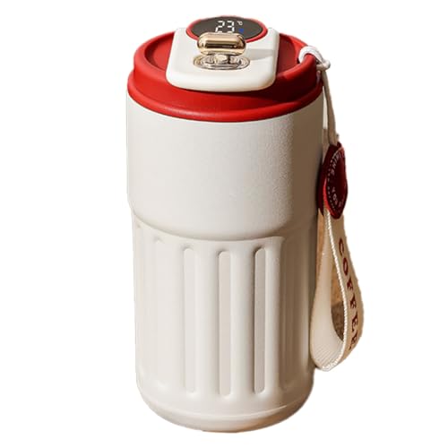 Giwnhvx 450ML Smart ThermosBottle de Café con Temperatura LED Digital Térmica de Acero Inoxidable con Vaso Frascos Portátiles,C
