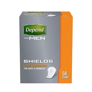 Depend For Men Shields Light Absorbency - 3 pks of 58