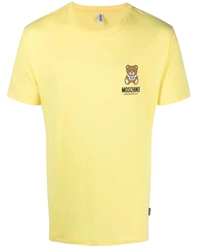 Moschino T-Shirt Homme A07844410 Jaune : Sous-vêtement coton col rond