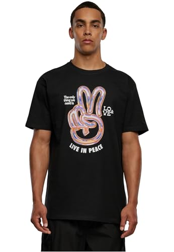 T-Shirt Homme Oversize Mister Tee Live in Peace en coton confortable pour un style streetwear unique