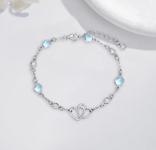 Image of Anklet for Women 925 Sterling Silver Double Infinity Ankle Bracelet Waterproof Summer Jewelry Anniversary Birthday Gifts for Her