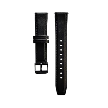 Pulseira 20mm de couro para Amazfit Bip S ou Bip S Lite cor:Preta