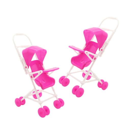 KONTONTY 2 Stück Puppenwagen für Robuster Puppenzubehör mit Realistischem Design Hand Augen Koordination für Jungen