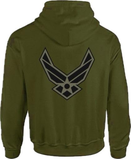 U.S. Air Force Hooded Sweatshirt in Army Green2