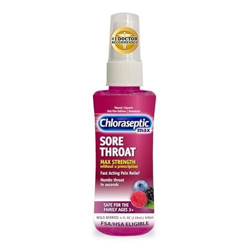 Chloraseptic Max Strength Sore Throat Spray, Wild Berries Flavor, 4.0 fl oz