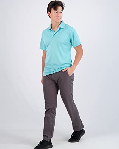 Real Essentials 3 Pack Mens Dry Dri Fit Polo Shirt Short Sleeve Golf Tennis Active Athletic Performance Work Sports Collared Business Casual Tee thumb #4