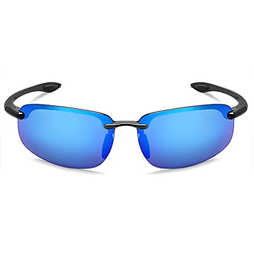 Image of JULI Sports Sunglasses for Men Women Tr90 Rimless Frame for Running Fishing Baseball Driving MJ8001