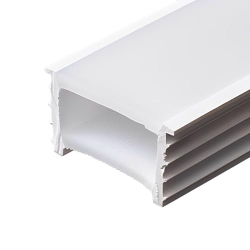 JANDEI - Manchon Flexible en Silicone Sans Base pour Ruban LED, Format Rectangulaire 30 mm x 20 mm, 5 Mètres. Convient pour l'Intérieur, boîtier Blanc (ruban LED non inclus).