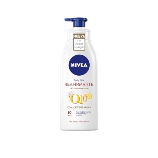 NIVEA Q10 Aceite de Argán Body Milk hidratante Reafirmante + Hidratante (1 x 400 ml), loción corporal para reafirmar la piel y mejorar su elasticidad en 10 días