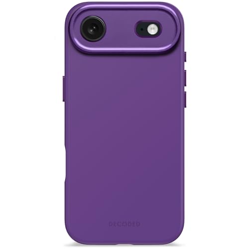 DECODED Coque pour iPhone 17 Air, Silicone Liquide, Antimicrobien, Compatible avec MagSafe, Magnétique, Protection Caméra, Bouton Camera Control, Anti-Rayures, Noir