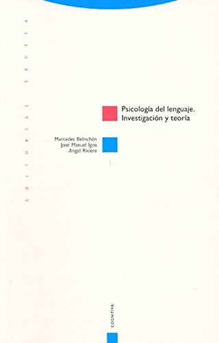 Psicología del lenguaje: Investigación y teoría (Estructuras y Procesos. Cognitiva) (Spanish Edit Psicología del lenguaje: Investigación y teoría (Estructuras y Procesos. Cognitiva) (Spanish Edit