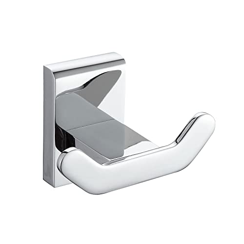 Wall Mounted Bathroom Accessories Set Stainless Steel Polished Chrome Unity (Double Robe Hook)