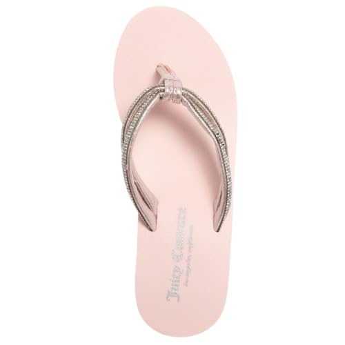 Image of Juicy Couture Women's Wedge Platform Flip Flops, Fashion Beach Sandals with Soft Footbed and Thong Style