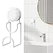 Suction Cup Hooks - No Drill Space Saving Basin Hanger | Bathroom Suction Hooks, Kitchen Dorm Sink Wall Home Storage, 4-Pack, Clear, Heavy Duty, Waterproof, Tool-Free Install, Removable, Large