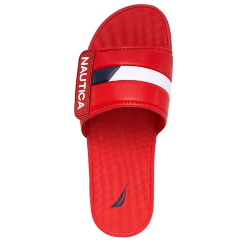 Image of Nautica Men's Athletic Slide Sandal, Adjustable Straps, Comfort Slip-On