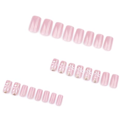 花のデザインの爪に24個の四角いプレスマニキュアとファッショナブルなルックスのための春のアクリル人工爪