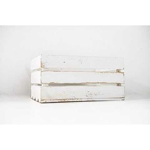Caja de Madera de Fruta Blanco Vintage Sam Cover