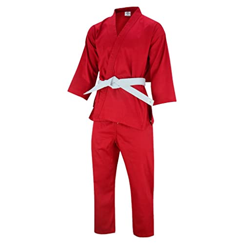 Jaguar Pro Gear - Essential Light Weight Colored Karate Uniform Gi With Free White Belt- Kids Adults Unisex - 00 #TOP2