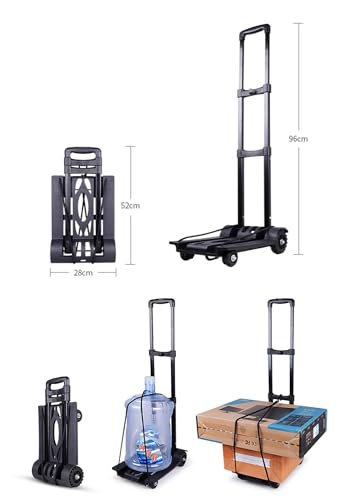 Carretilla plegable ligera con base extensible 52x28x96 cm miniatura 2