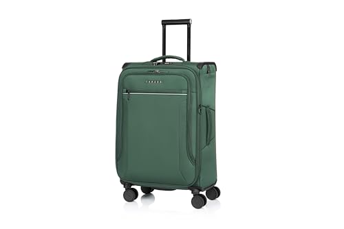 Image of Verage Luxe Toledo Set of 2 (S+M) Softsided Lightweight Spinner Wheels Luggage, Expandable Suitcase with TSA Lock & LED Flashlight, Green (20 /24)