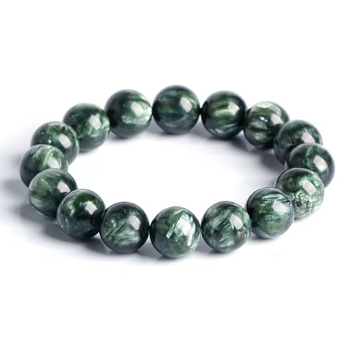 Pulsera de cristal elástica con cuentas dragón verde de 14mm para yoga 2