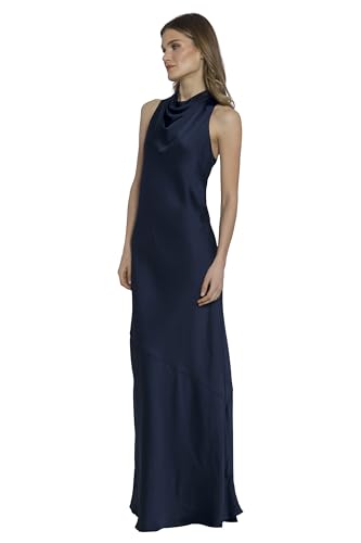Maggy London High Neck Floor Length Fit and Flare Halter Formal Dresses for Women2