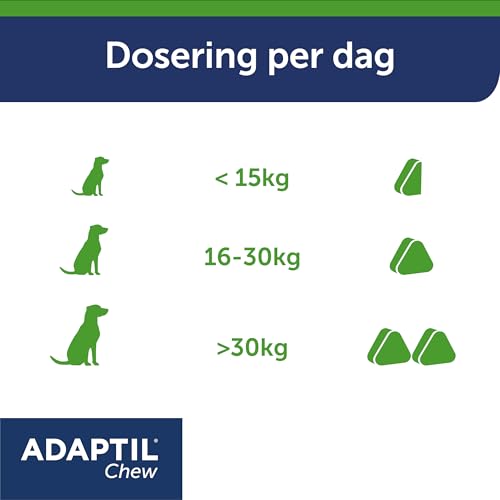 Adaptil Chew 30 Stück - Leckere Kautabletten für Hunde - Reduziert Angst und Anspannung - Sicher und Nicht süchtig
