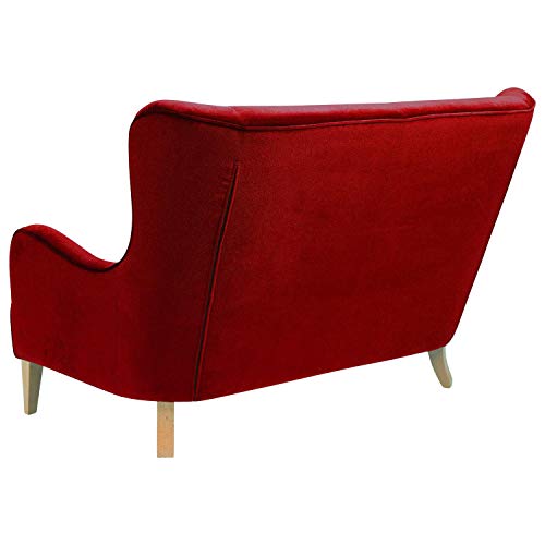 Max Winzer Sofa 2-Sitzer Medina Samtvelours Ziegel