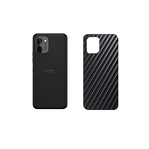 VacFun Lot de 2 Film de Protection d'écran Arrière, compatible avec HTC Wildfire E Plus, Film Arrière en Noir Fibre de Carbone Skin Peau (non vitre verre...