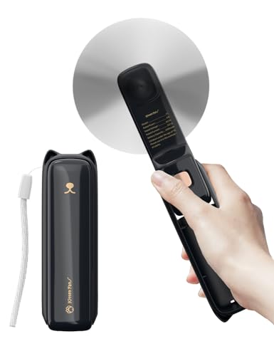 LETSCOL Mini ventilador de mano, ventilador de mano 3 en 1, ventilador de viaje portátil, pequeño ventilador de bolsillo plegable, ventilador de escritorio personal con banco de energía, linterna para