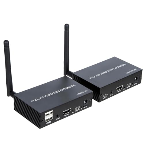 Image of HDMI Wireless KVM Extender 200M,1080P 60Hz HDMI Video Audio Transmitter Receiver Kit for USB DVD STB DTV HDTV Keyboard Mouse Supports Infrared Feedback