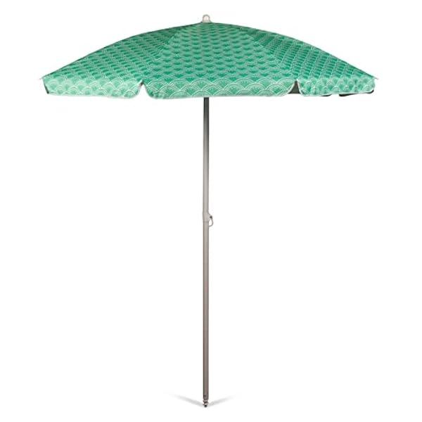 ONIVA - a Picnic Time brand 822-00-331-000-0 5.5 Ft. draagbare parasol tuinmeubilair, zeemeermin Teal