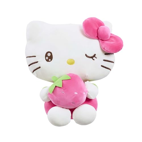 Hello Kitty Macedonia Plush 16cm Strawberry Soft Toy Cute in Strawberry-Themed Outfit Official Licensed Plush for Fans and Collectors Suitable for Ages 4+