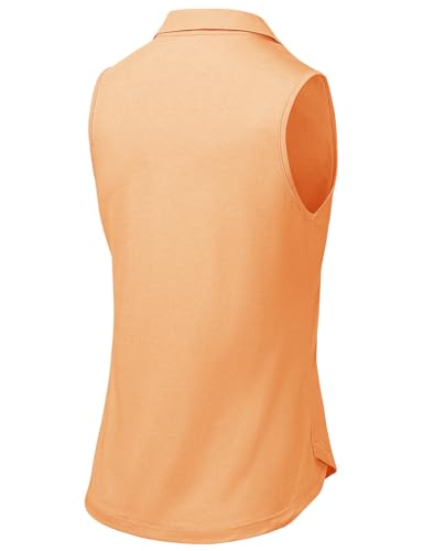 Image of BGOWATU Women's Sleeveless Golf Polo Shirts Collared V Neck Tennis Tank Tops UPF 50+ Quick Dry Lightweight