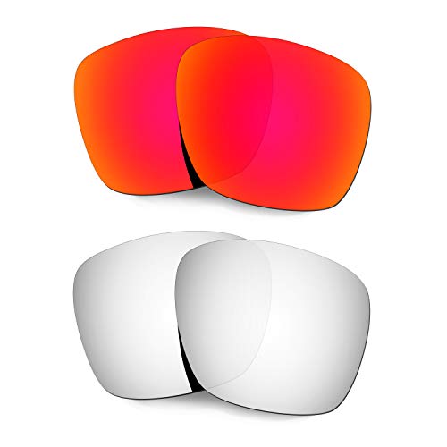 Lentille pour Oakley TwoFace XL OO9350 - Verres de rechange rouge et titane